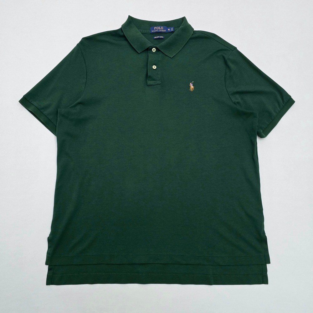 Polo Ralph Lauren Mens XL Forest Green Pima Soft Touch Cotton Polo Shirt
